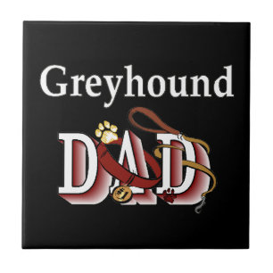 Greyhound Dog Dad Tile