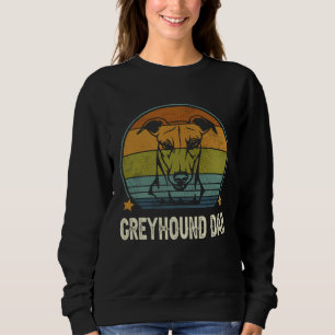 Greyhound Dog Dad Vintage Fathers Day Sweatshirt