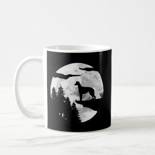 Greyhound Dog Full Moon At Night Greyhound Greyhou Coffee Mug