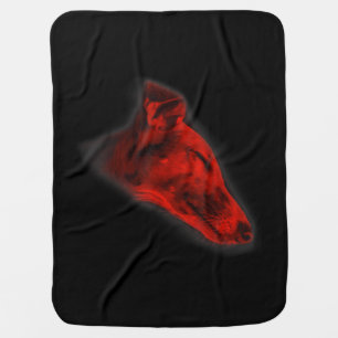 Greyhound Dog Head Painting T-Shirt Baby Blanket