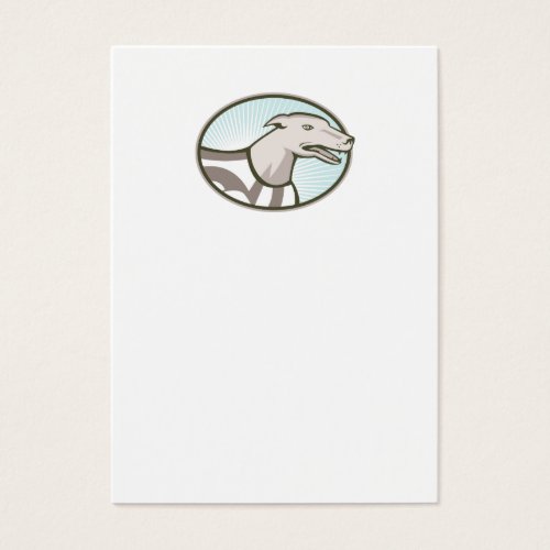 Greyhound Dog Head Retro Business Card