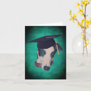 Greyhound Dog In Graduation Cap Note Card