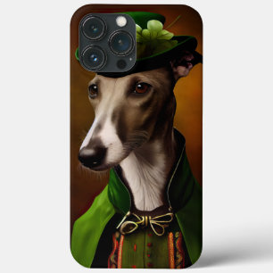 Greyhound Dog in St. Patrick's Day Dress iPhone 13 Pro Max Case