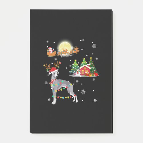 Greyhound Dog Light Christmas Reindeer Tree Xmas G Post_it Notes