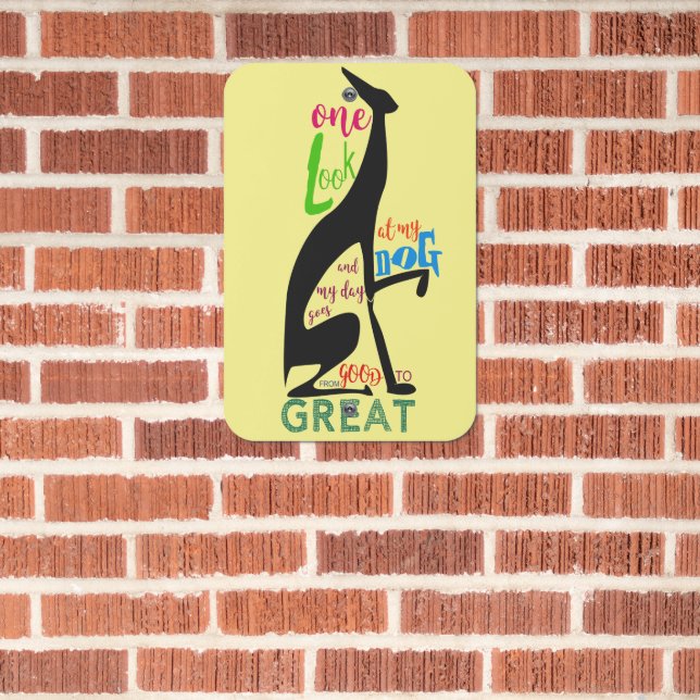 Greyhound Dog Love Quote Metal Sign (In Situ(Brick))
