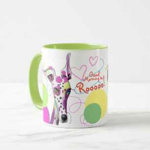 Greyhound Dog Lovers Playful Happy Art Mug