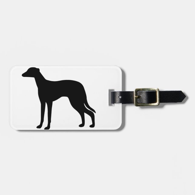 Greyhound Dog Luggage Tag (Front Horizontal)