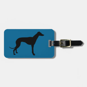 greyhound dog luggage tag