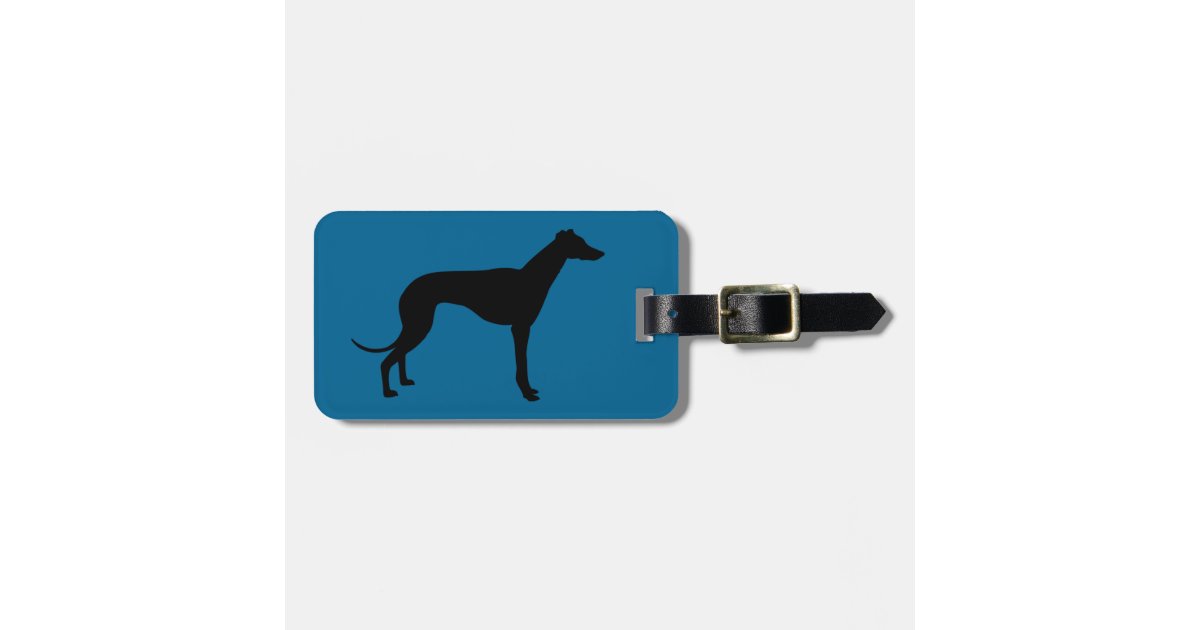 greyhound dog luggage tag Zazzle