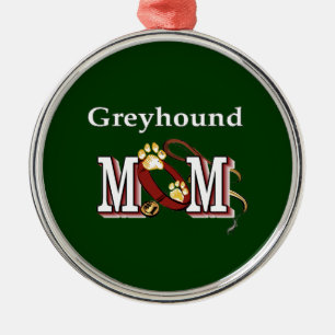 Greyhound Dog Mom Gifts Metal Ornament