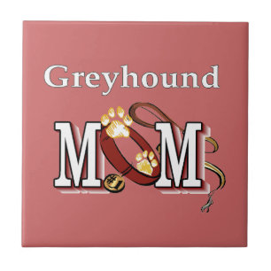Greyhound Dog Mom Gifts Tile