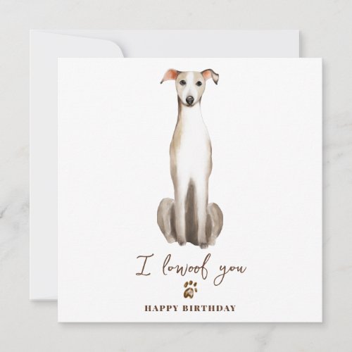 Greyhound Dog Mum Puppy Pets Birthday Card