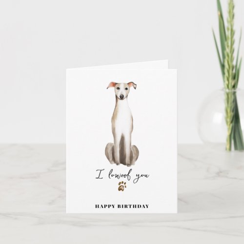 Greyhound Dog Mum Puppy Pets Paw Birthday Card