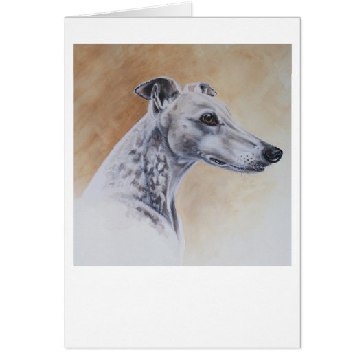 Greyhound Dog Painted in Watercolour Cards (Front)