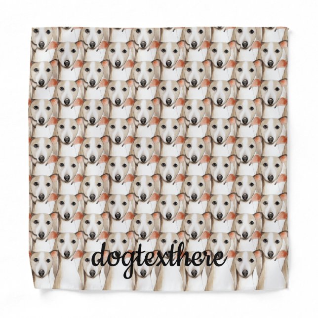 Greyhound Dog Patterned Bandana (Front)