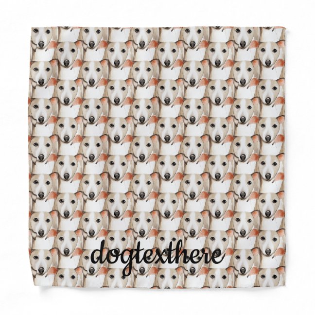 Greyhound Dog Patterned Bandana