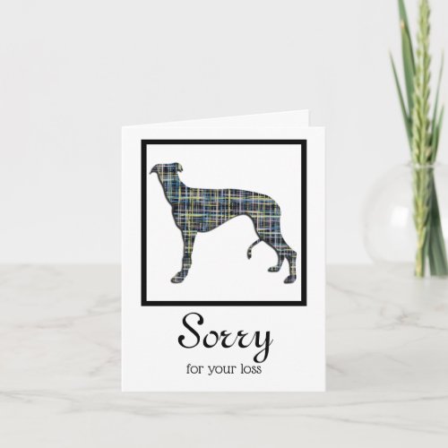 Greyhound Dog Pet Sympathy Card