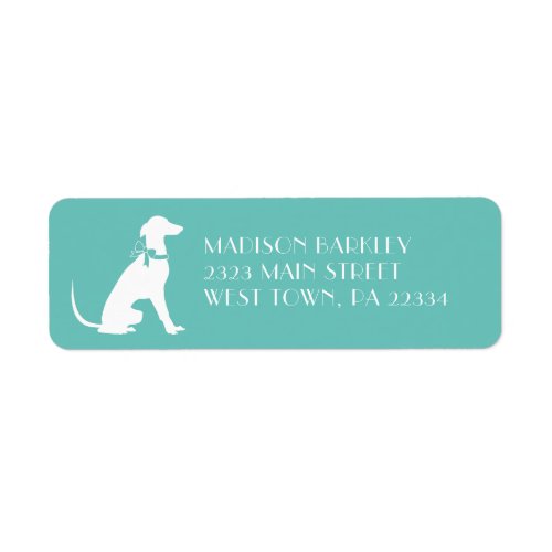 Greyhound Dog Puppy Label