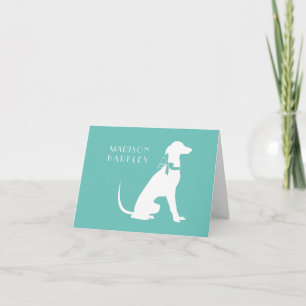 Greyhound Dog Puppy Note Card