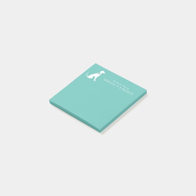 Greyhound Dog Puppy Post-it Notes (Angled)