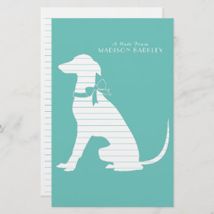 Greyhound Dog Puppy Stationery