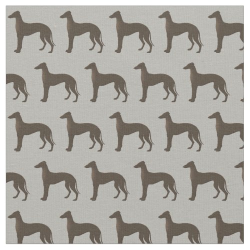 Greyhound Dog Silhouette Animal Pattern Fabric