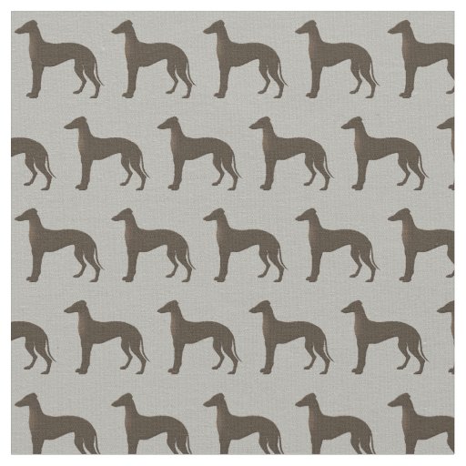 Greyhound Dog Silhouette Animal Pattern Fabric