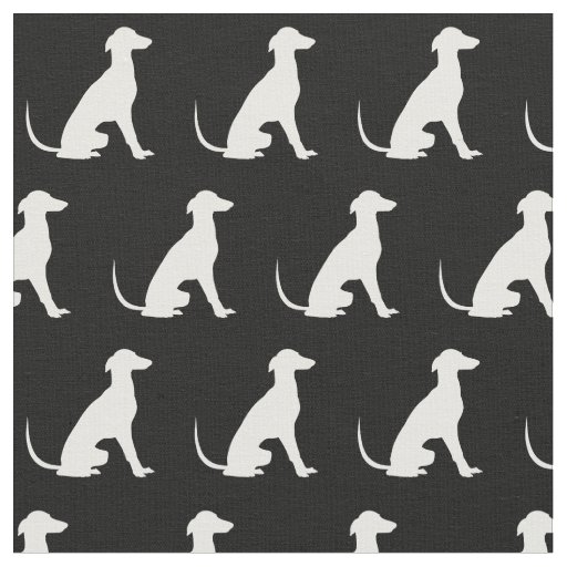 Greyhound Dog Silhouette Pet Fabric