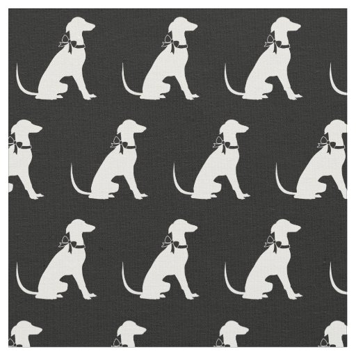 Greyhound Dog Silhouette Pet Fabric