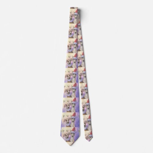 Greyhound dogs festive tie