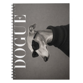 Greyhound Fashion Dog Portrait Notebook