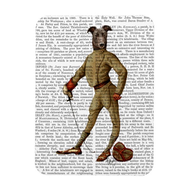 Greyhound Fencer Dark Full 2 Magnet (Vertical)