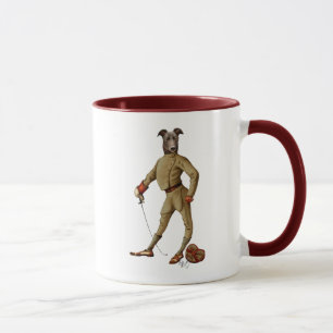 Greyhound Fencer Dark Full 2 Mug