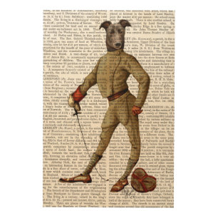 Greyhound Fencer Dark Full Wood Wall Decor