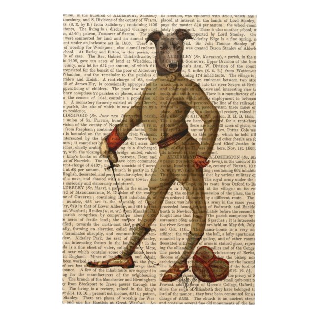 Greyhound Fencer Dark Full Wood Wall Decor (Front)