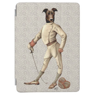 Greyhound Fencer in Cream Full 2 iPad Air Cover