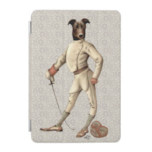 Greyhound Fencer in Cream Full 2 iPad Mini Cover
