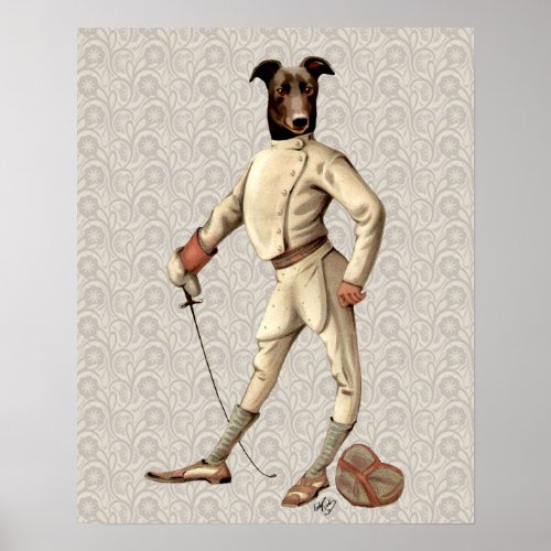 Greyhound Fencer in Cream Full Poster