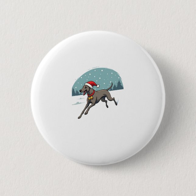 Greyhound Festive Sprint Button (Front)