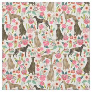 greyhound florals vintage florals cream fabric
