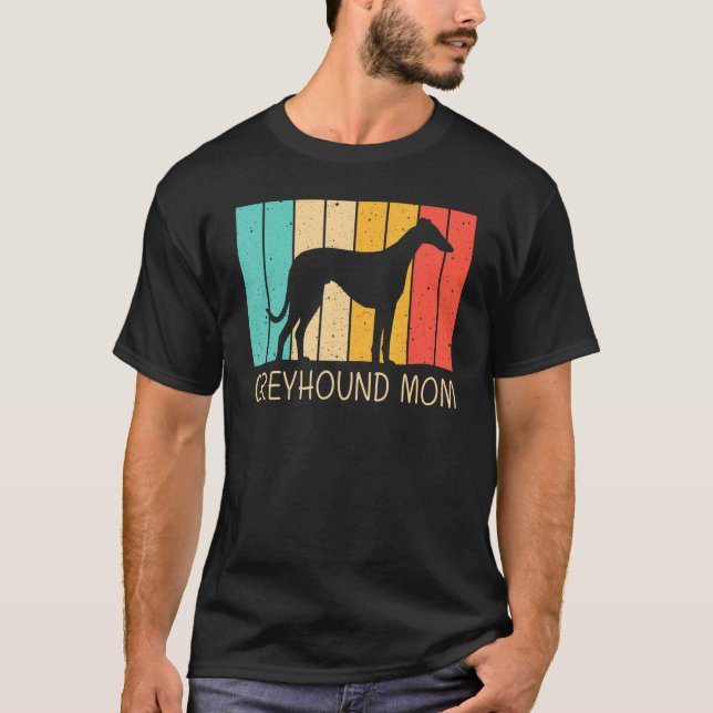 Greyhound For Mom Mother Italian Greyhound Rescue  T-Shirt (Front)