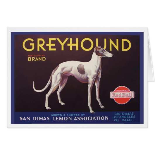 Greyhound Fruit Crate Label (Front Horizontal)