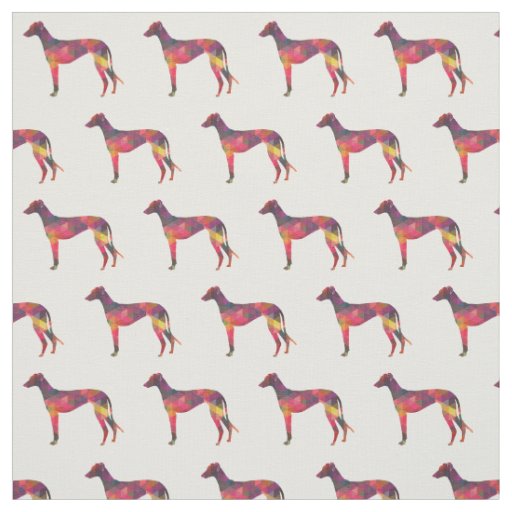 Greyhound Geometric Pattern Silhouette Multi Fabric