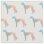 Greyhound Geometric Pattern Silhouette Pastel Fabric