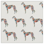 Greyhound Geometric Pattern Silhouette Plaid Fabric