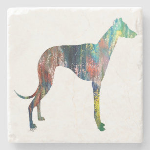 Greyhound Etched Glass Coaster