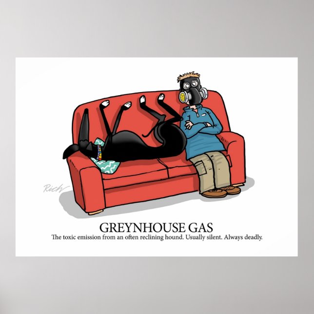 Greyhound Glossary Greynhouse Gas Poster (Front)