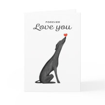 Greyhound Greeting Card, Greyhoun Lover, Love Card