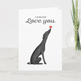 Greyhound Greeting Card, Greyhoun Lover, Love Card