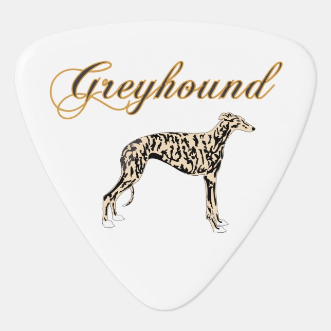 Greyhound Guitar Pick (Front)